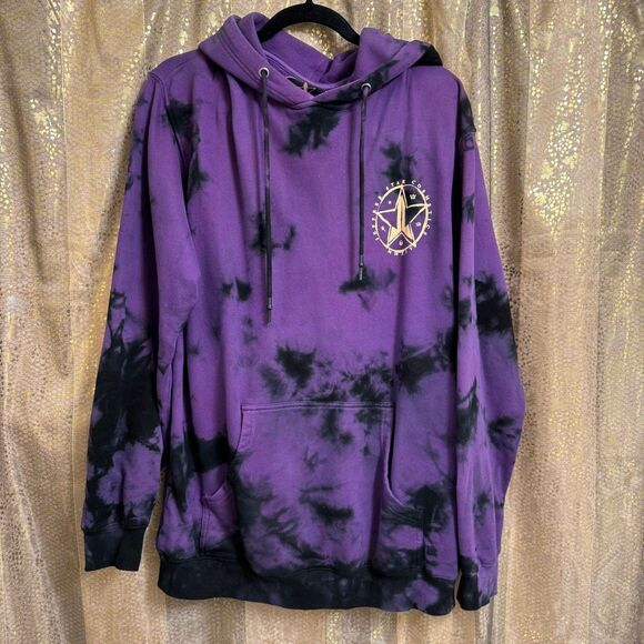 Jeffree Star Purple Black Logo Tie Dye Pullover Hoodie Large - Picture 1 of 5
